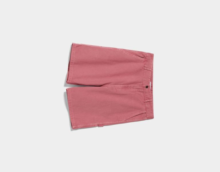 Sortky Bershka Contrasting Thread Carpenter Bermuda Panske Ruzove | Bqe8iXBQBFf