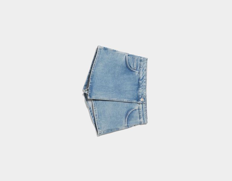 Sortky Bershka Pohodlie Denim Skort Damske Svetlo Modre | dp28RZjkbkz