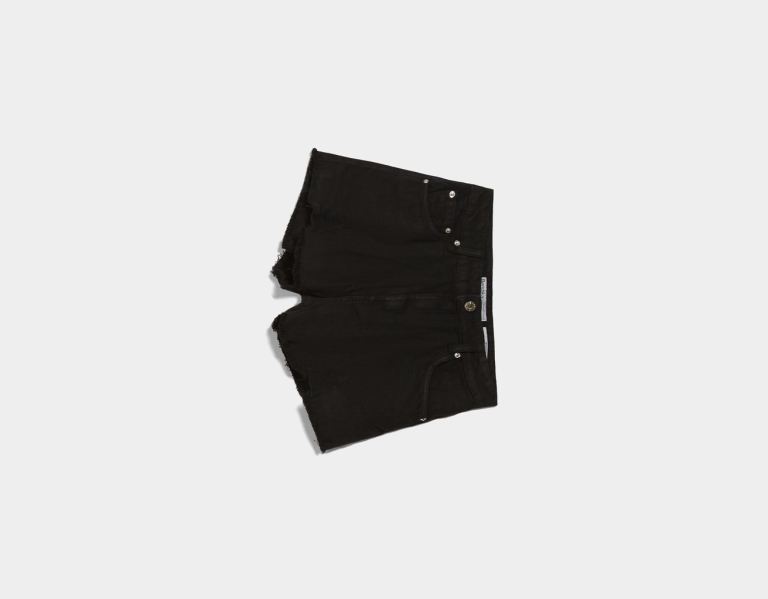 Sortky Bershka Ripped Twill Damske Čierne | DJ81KirQHgU