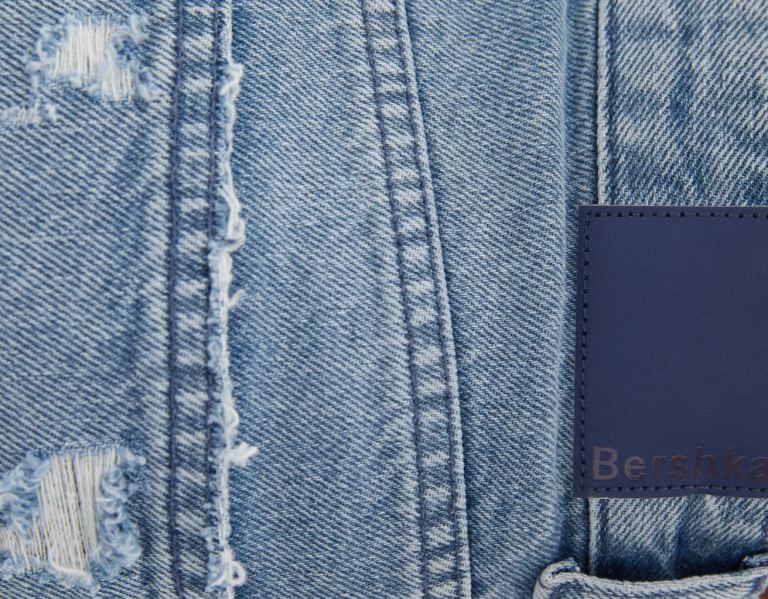 Sortky Bershka Vintage Denim With Rips Damske Svetlo Modre | CUr5qSD9QyI