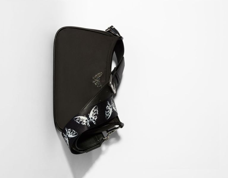 Tasky Bershka Butterfly Print Crossbody Damske Čierne | 14GcKWyZoLt