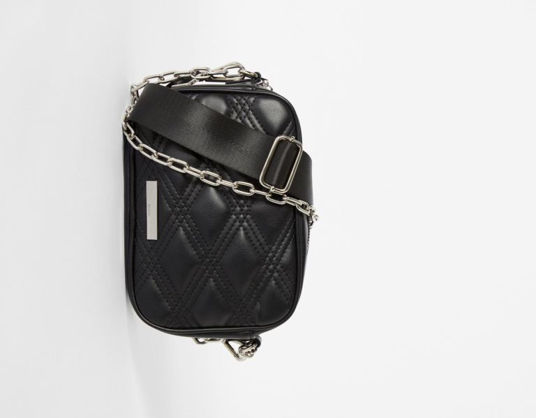 Tasky Bershka Crossbody With Chain Damske Čierne | n5FxvMU6Ups