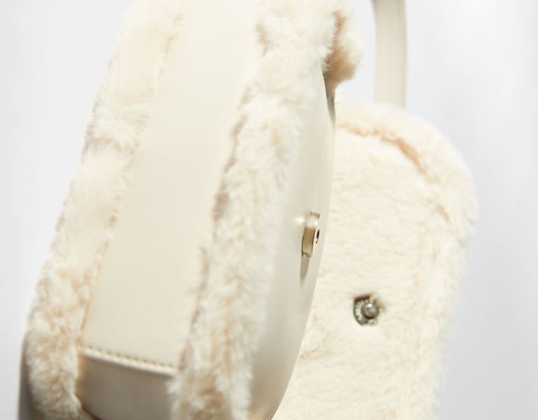 Tasky Bershka Faux Fur Faux Kozene Crossbody Damske Krém | G0qOFSHsKhb