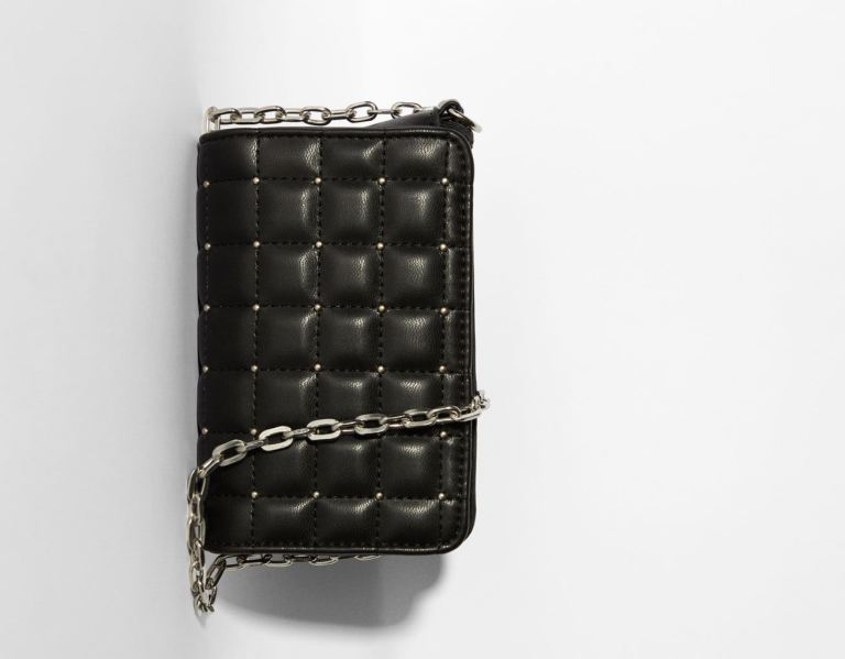 Tasky Bershka Prešívané Mini Crossbody With Studs Damske Čierne | UxmtbO4uLiQ