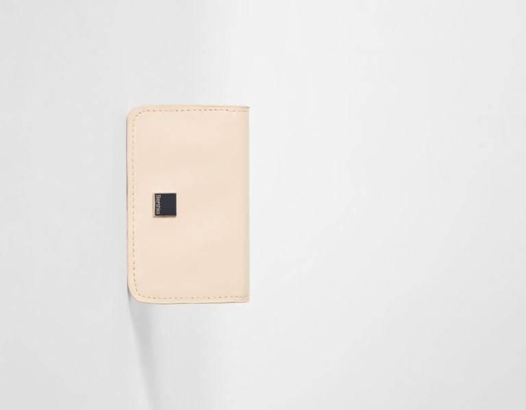 Tasky Bershka Smooth Faux-patent-finish Purse Damske Béžové | 7NThtFXStpx