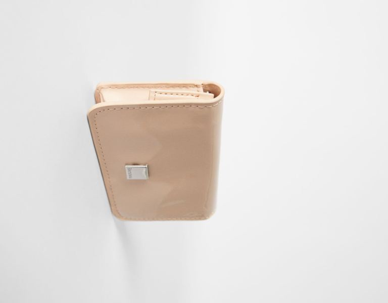 Tasky Bershka Smooth Faux-patent-finish Purse Damske Béžové | 7NThtFXStpx