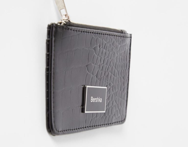 Tasky Bershka Textured Card Holder Damske Čierne | 1Jk5NCJAYqB