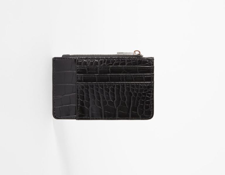 Tasky Bershka Textured Card Holder Damske Čierne | 1Jk5NCJAYqB