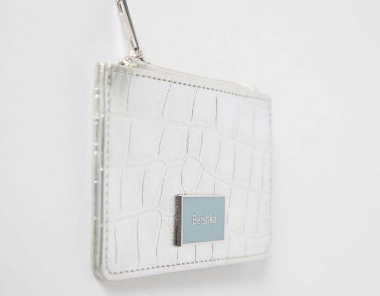 Tasky Bershka Textured Card Holder Damske Strieborne | l5blpf5TrjZ