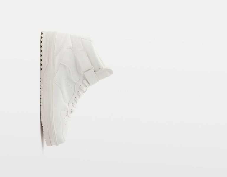 Tenisky Bershka High-top Panske Biele | dRwtOmM2VvM