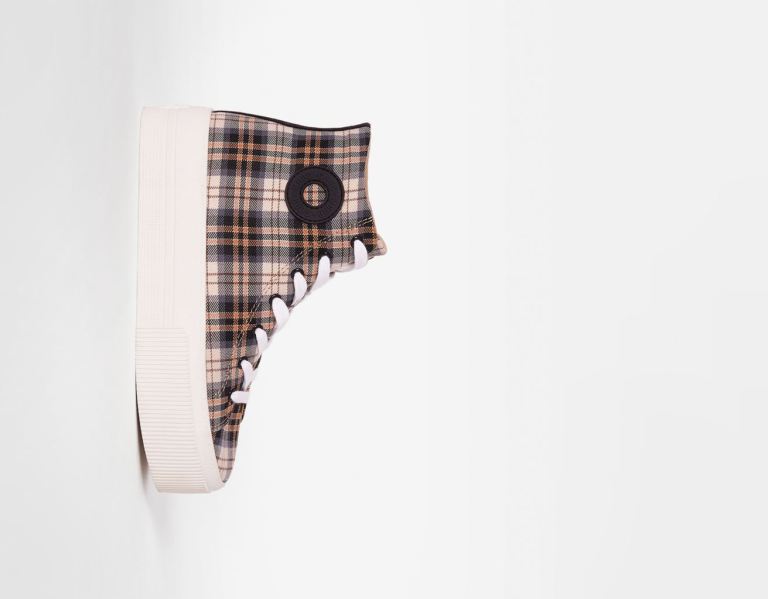 Tenisky Bershka Plaid Platforme High-top Damske Viacfarebný | 6D80lw4dtVH