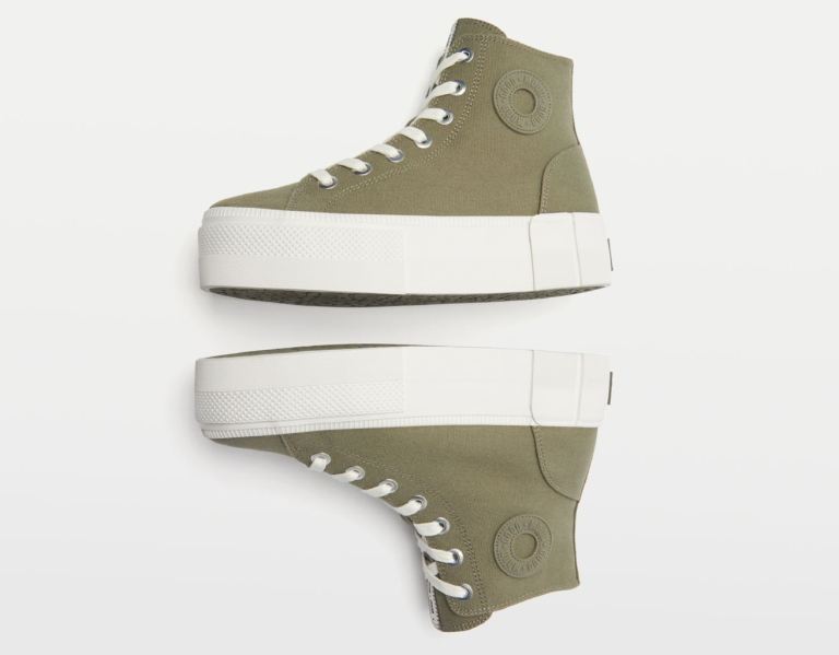 Tenisky Bershka Platforme High-top Damske Hnedožltý | 2MOjqIiBLgr