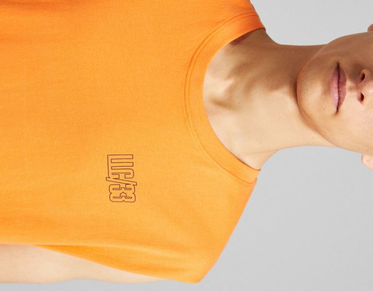 Tricko Bershka Faux Kozene Panske Oranžové | l2EclaERwAQ