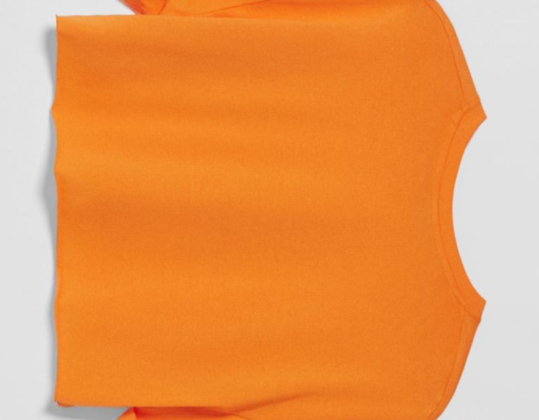 Tricko Bershka Kratke Sleeve Cropped Damske Oranžové | P4oeYIJSIuD