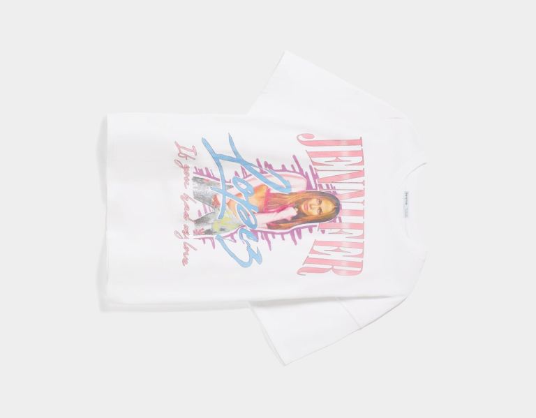 Tricko Bershka Kratke Sleeve Jennifer Lopez Print Damske Biele | 7UOPb3gFVJk