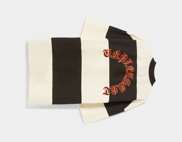 Tricko Bershka Kratke Sleeve Polo Shirt With Gothic Print Panske Čierne | IQBF2SKqKYs