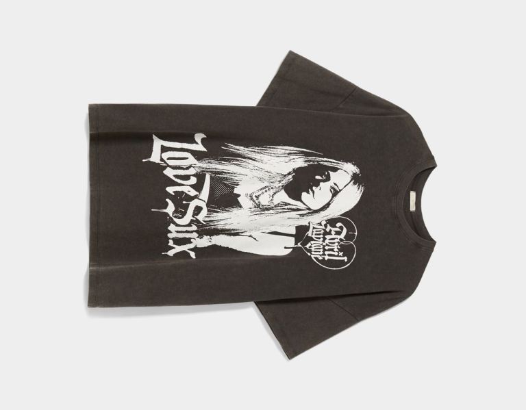 Tricko Bershka Kratke Sleeve With An Avril Lavigne Print Damske Čierne | iqtfl8Ouymk