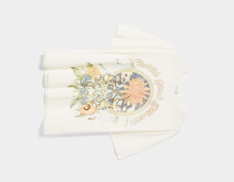 Tricko Bershka Kratke Sleeve With Print Damske Biele | 5ejewAcBgVX