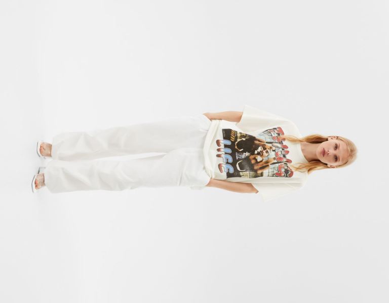 Tricko Bershka Kratke Sleeve With Tupac Print Damske Biele | kyGlRX3bOqy