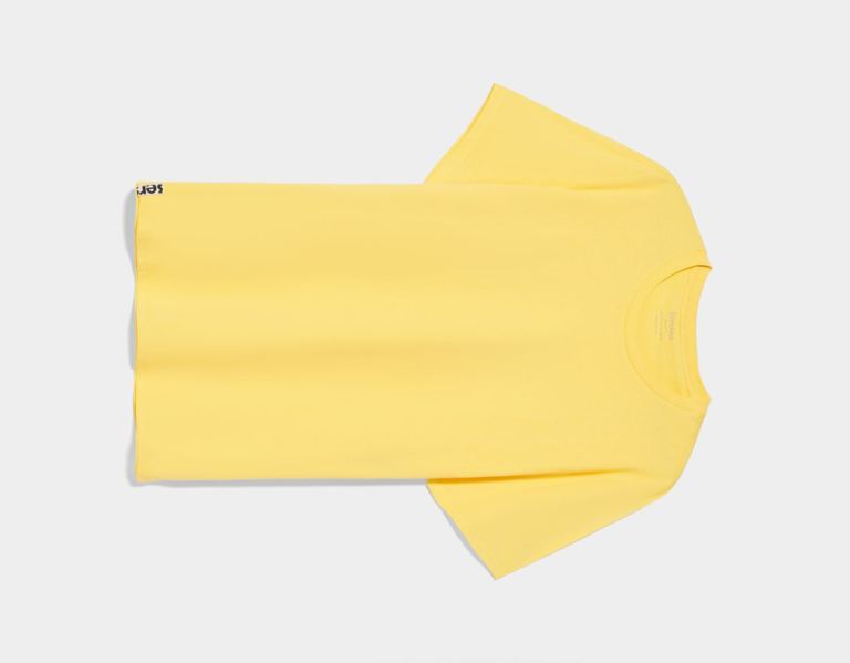 Tricko Bershka Regular-fit Kratke Sleeve Panske Žlté | WymIpS9bblU