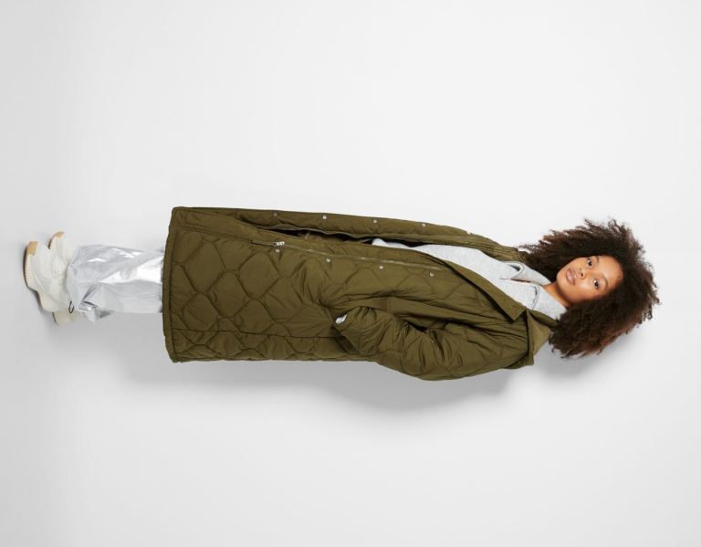 Vrchné Odevy Bershka Long Puffer Coat Damske Hnedožltý | 8TOBLE2azIq