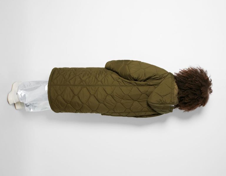 Vrchné Odevy Bershka Long Puffer Coat Damske Hnedožltý | 8TOBLE2azIq