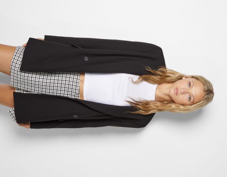 Vrchné Odevy Bershka Tailored Blazer With Buttons Damske Čierne | AMrUYw28LnK