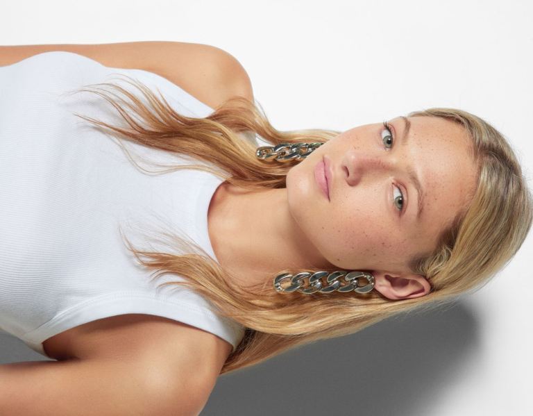 Šperky Bershka Chain Earrings Damske Strieborne | BbtLfTFyca8