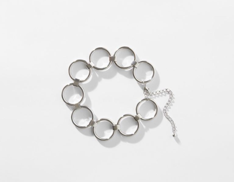 Šperky Bershka Choker Necklace With Circles Damske Strieborne | hgu6Sj6qAYh