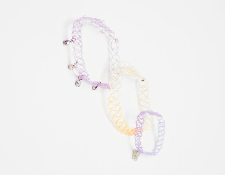 Šperky Bershka Set Of 3 Colored Chokers Damske Nachový | DZzvsKKSbTb