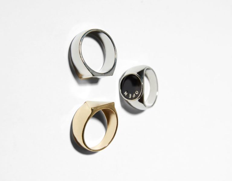 Šperky Bershka Set Of 3 Triangle Rings Panske Strieborne | uwU6PmHBAHM