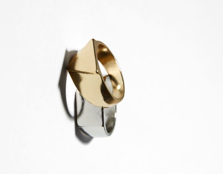 Šperky Bershka Set Of 3 Triangle Rings Panske Strieborne | uwU6PmHBAHM