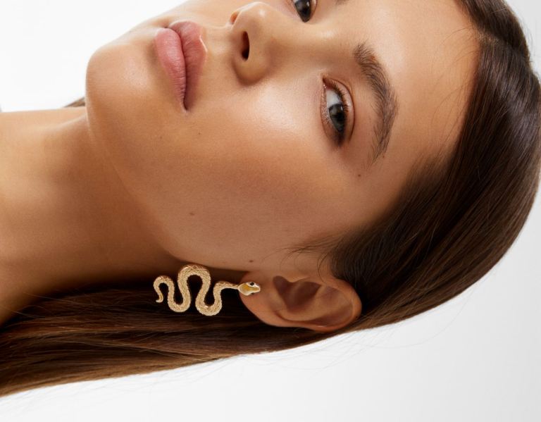 Šperky Bershka Snake Earrings Damske Zlate | veBFYxCdh7i